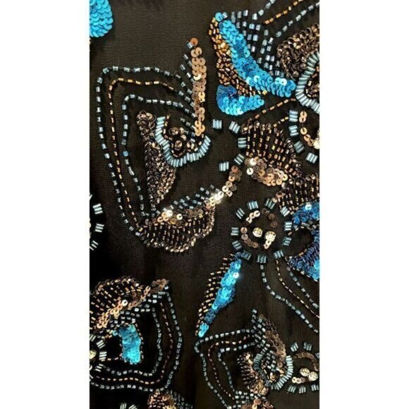 Shail K Women's Strapless Sequin Short Cocktail Dress  Hand‎ Beaded Prom gown - Picture 6 of 8